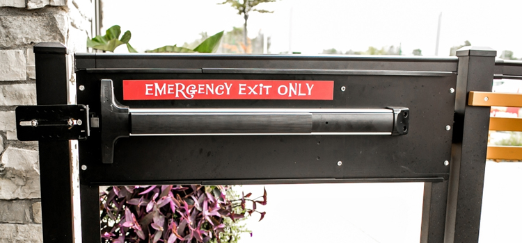 emergency push bar installation in Interlaken